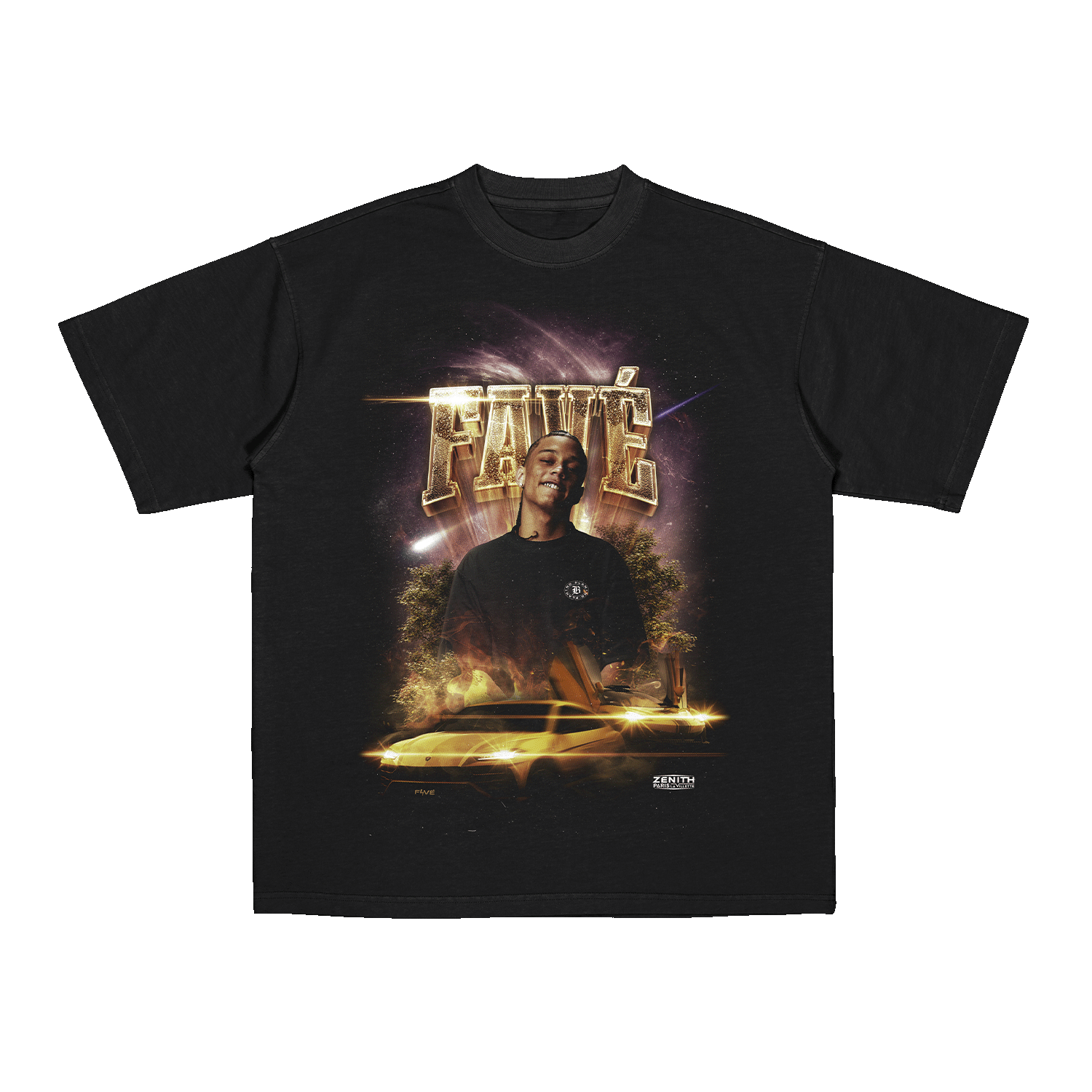 T-SHIRT NOIR - 12F4